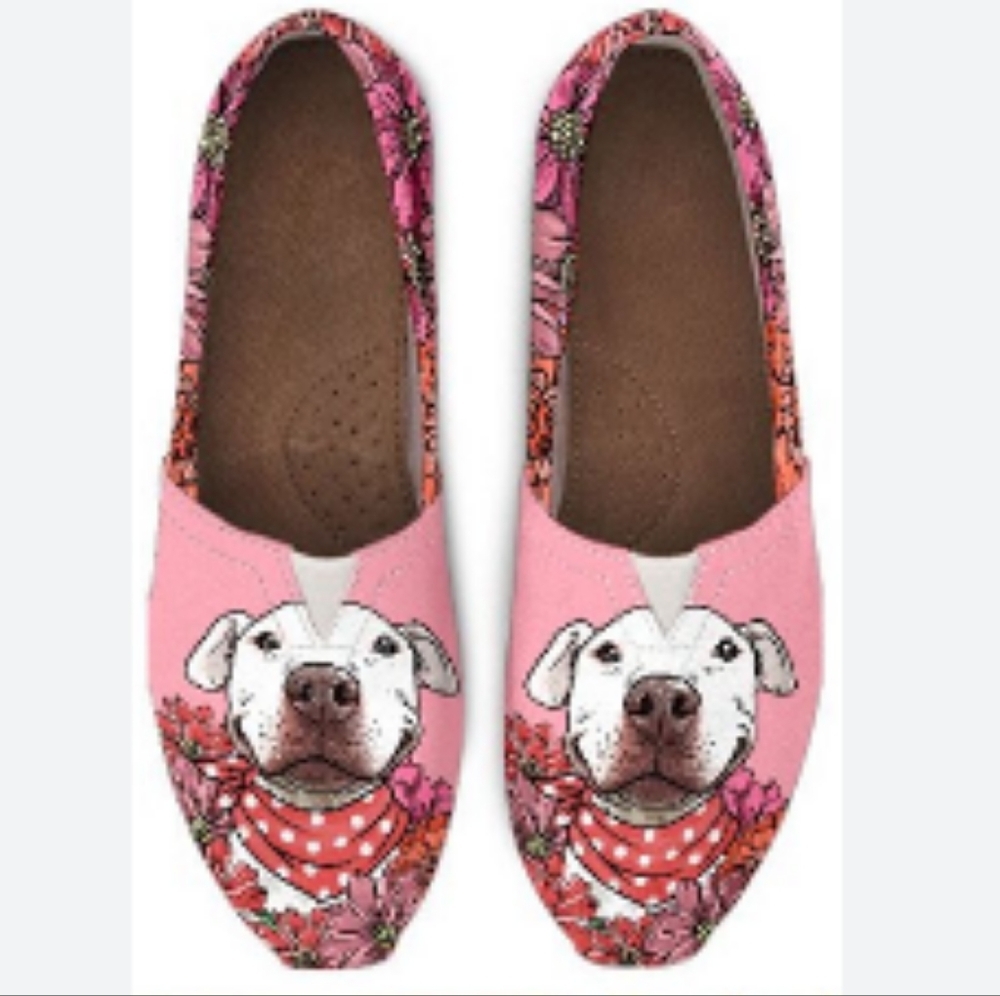 Groove Bags Custom Kicks Pit Bull Dog Flats Slides Shoes Slippers 10 Shoes 9
